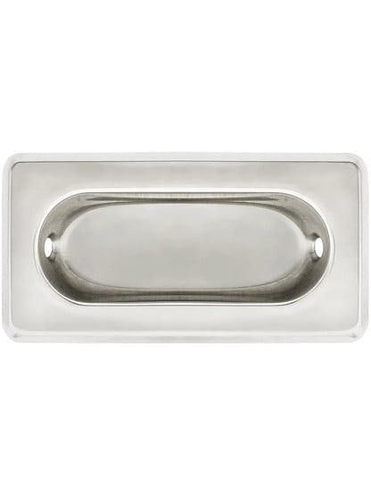 Beveled Edge Recessed Sash Lift in Polished Nickel.